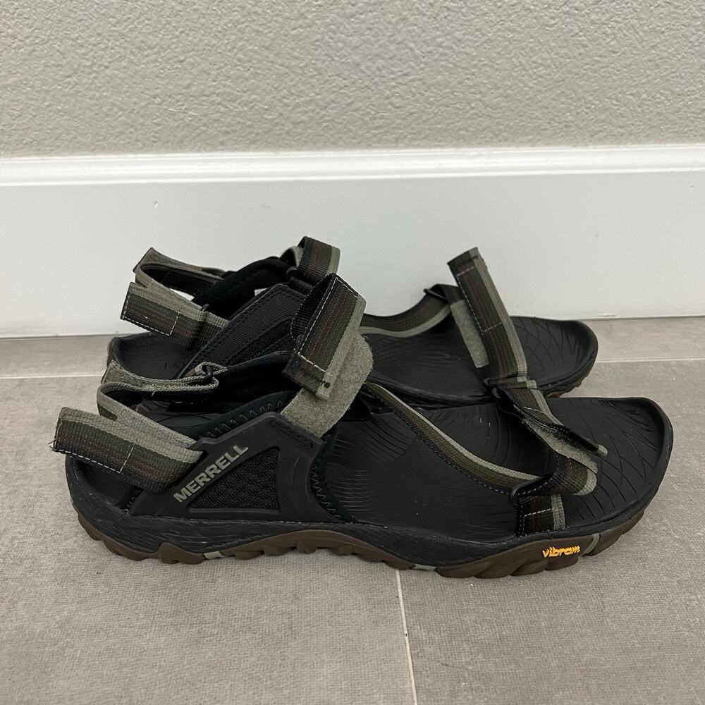 MERRELL All Out Blaze Web Mens Size 12 Brown Outdoo Trail Sandal Strap Shoes